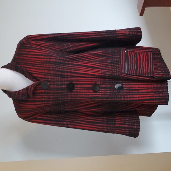 Ali Miles Sweaters - Ali Miles-Blazer, Size L, Red & Black